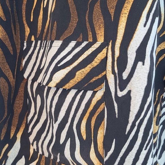 Equipment Femme Shirley M Layered Cashmere/Silk Dress Animal Whimsigoth Mobwife - Picture 7 of 15